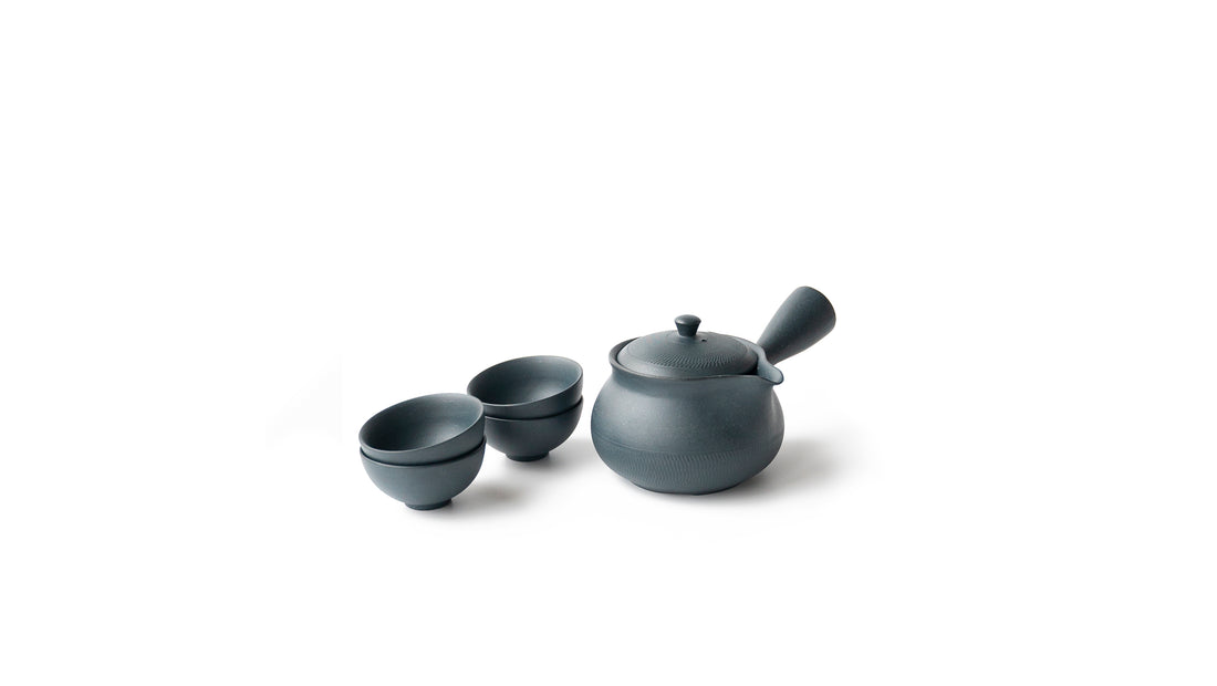 Tokoname kyusu 108 blue tea set (460ml)