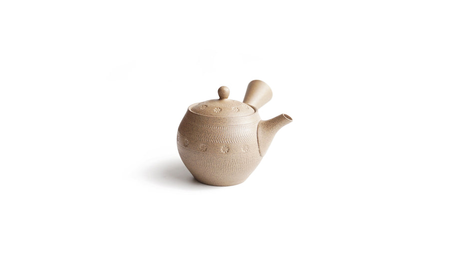 Tokoname stone creme kyusu teapot 12 (350ml)